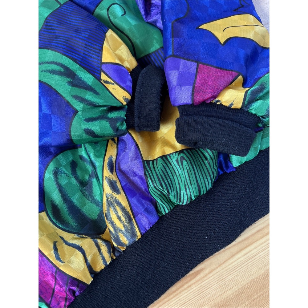 Rainbow‎ Collection Vintage 80s Bomber Jacket Colorful Abstract Print Size Large - Picture 7 of 12